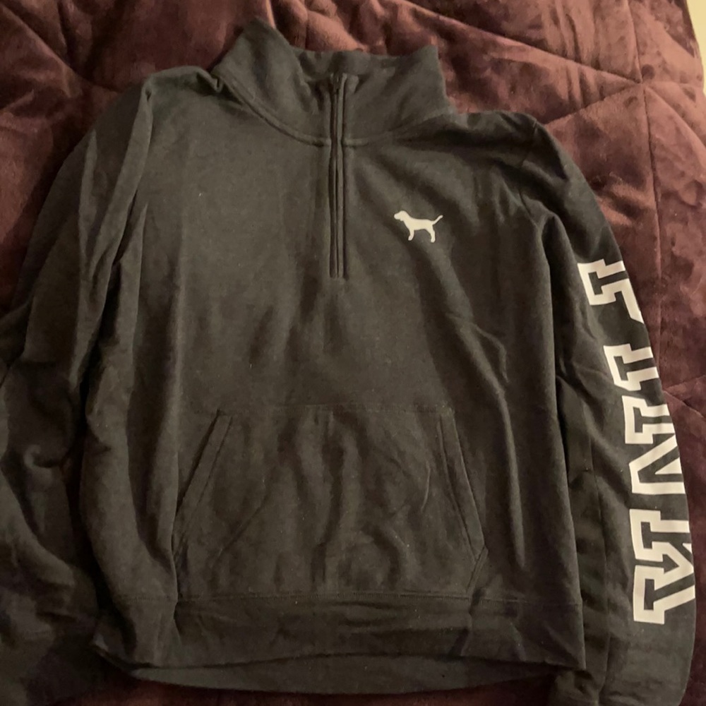 PINK logo quarter-zip